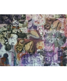 Femme monde imaginaire-Peinture srigraphie collage-107x136cm-700